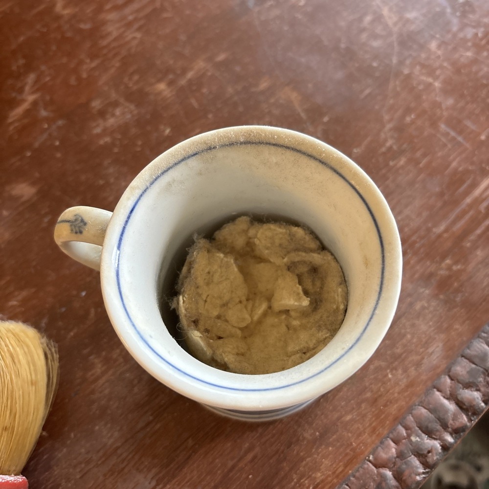 Vintage Shaving Mug with Boar Bristle Brush - Picture 2 of 5